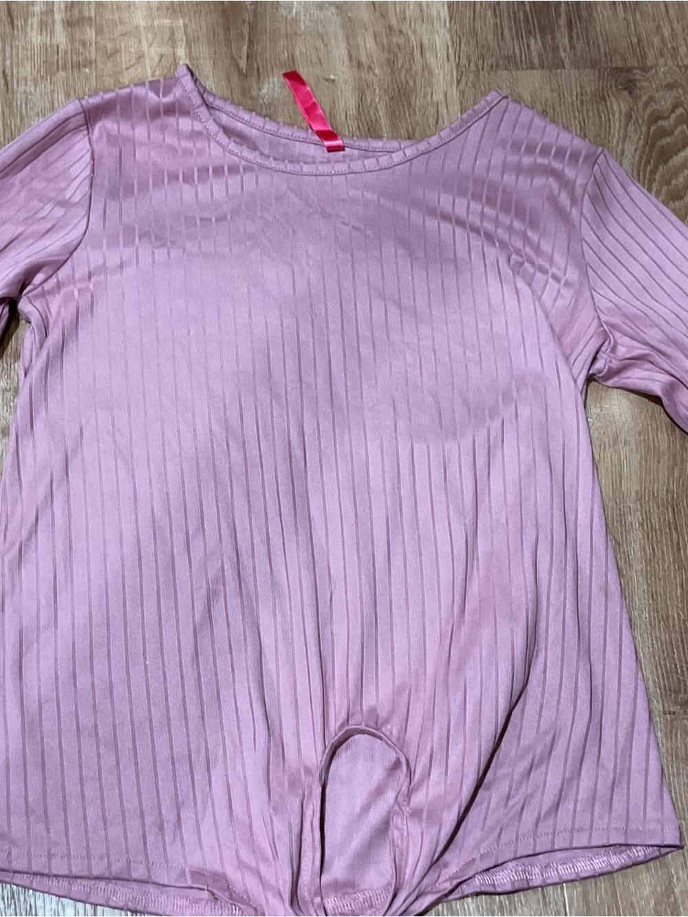 Women’s Ribbed Short Sleeve Top — Pink